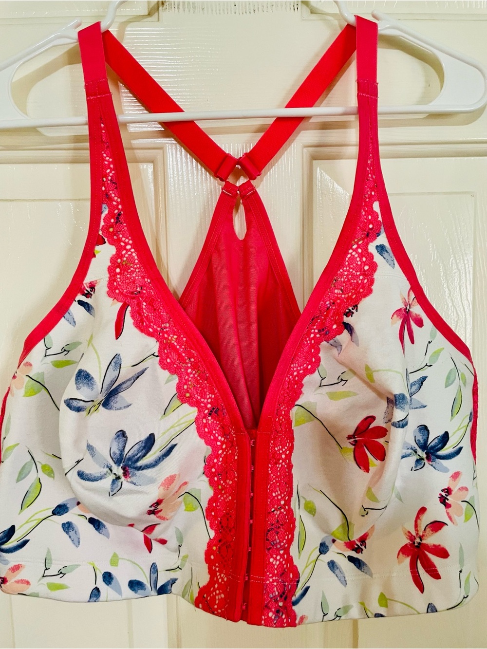 Floral Pink Lace Bralette